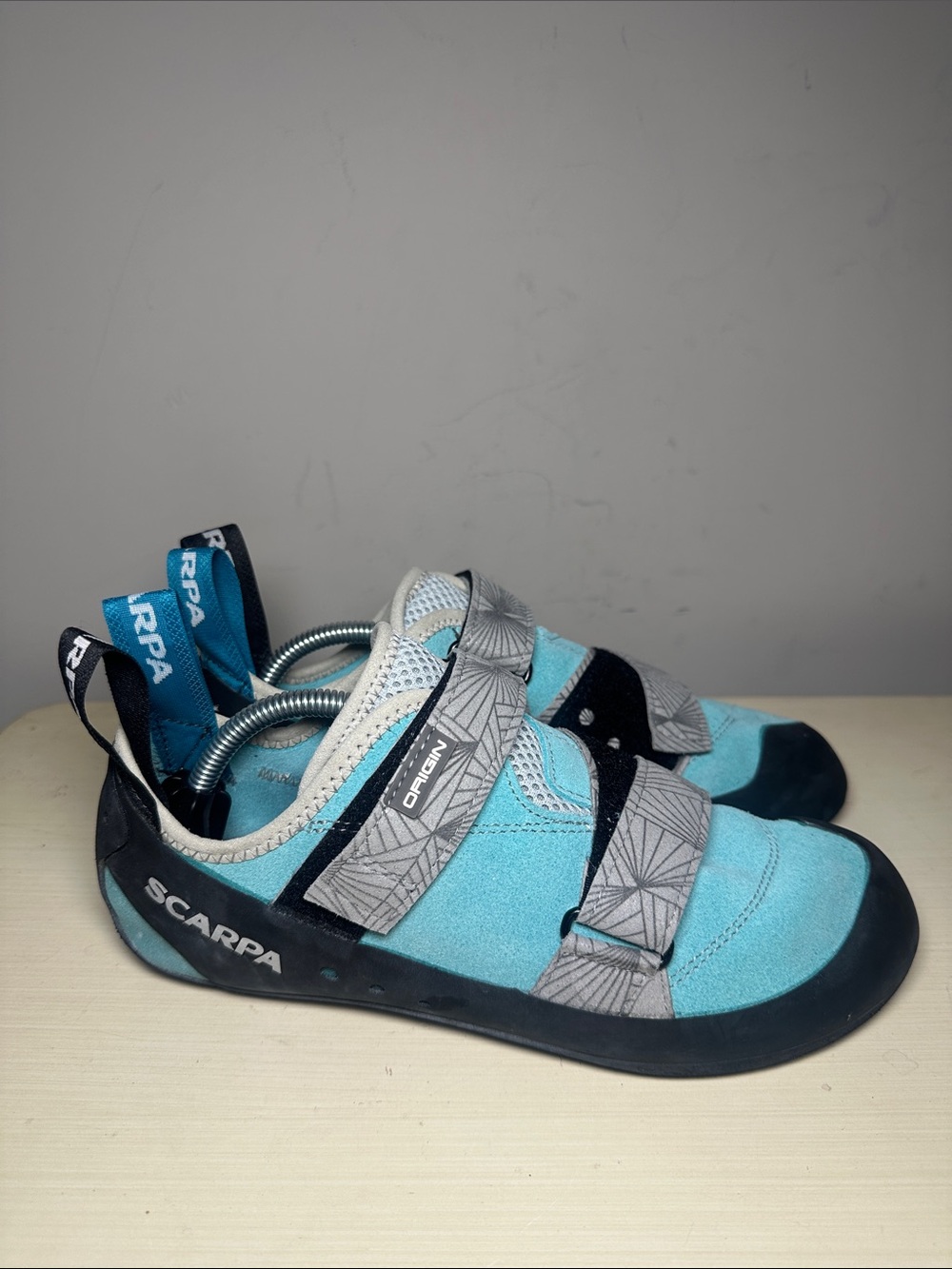Scarpa light blue and Gray Origin Climbing Sneakers